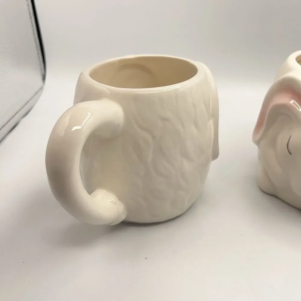 2 Williams Sonoma Figural Bunny Rabbit Mug 